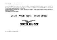 Moto Guzzi V85 TT Travel Strada - Owners manual 2024 EN 